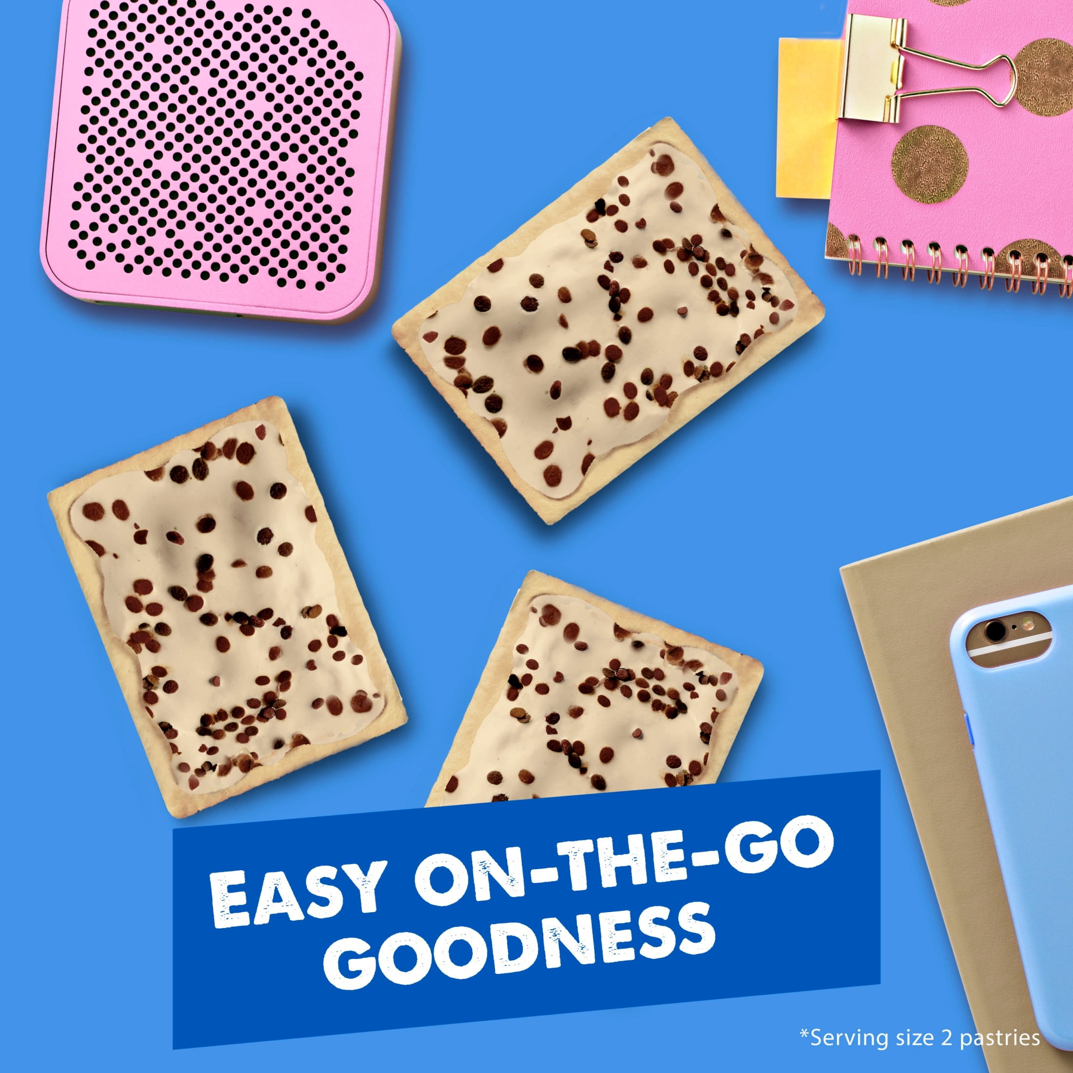(12 pack) Pop-Tarts Frosted Chocolatey Chip Pancake Toaster Pastries, Breakfast Foods, Shelf-Stable, 13.5 oz (8 Count)