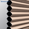 thumbnail image 2 of BlindsAvenue Cordless Top Down Bottom Up Cellular Honeycomb Shade, 9/16" Single Cell, Blackout, Designer Print Stone, Size: 57" W x 72" H, 2 of 6