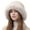 Beige, variant on Women's Warm Winter Bucket Hat Plush Fluffy Faux Fur Russian Ushanka Snow Hat Luxury Fuzzy Furry Bucket Hat White