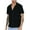 Black, variant on Men's Sheer Mesh See Through Tshirt Solid Color Knit Button Down Gym Muscle Shirts Hollow Out Workout Muscle Tops