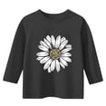 thumbnail image 3 of jobturf Shirts for Girls Trendy Flower Graphic Tees Casual Lightweight Summer Blouses Comfy Loose 3/4 Sleeve Tops Size 3-12 Years, 3 of 5