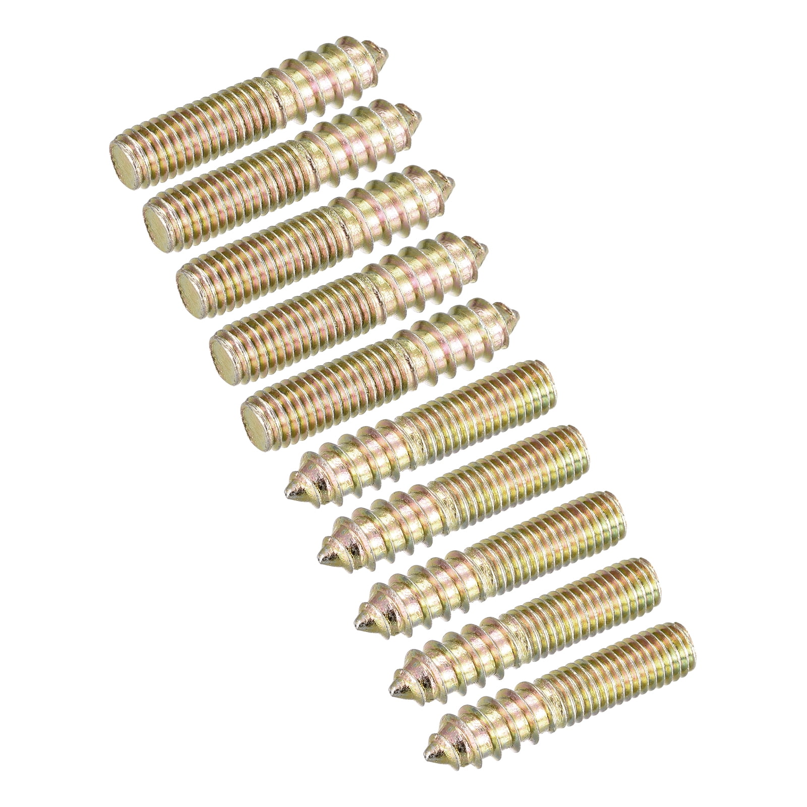 M8x40mm Hanger Bolts, 48 Pack Double Ended Thread Dowel Screws for Wood Furniture