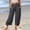 Dark Gray women elastic waist harem pants a1, variant on Elastic Waist Harem Pants for Women Wide Leg Casual Loose with Pockets Ankle Length Drawstring Trousers Workout Lounge Yoga Beach Travel Clothes, Light Blue M
