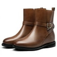 thumbnail image 3 of CMR CHAMARIPA Women Elevator Boots - Women Wedge Boots- Brown Leather Boots 6 CM / 2.36 Inches, 3 of 9