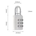 thumbnail image 2 of 4-Digit Password Combination Padlock Zinc Alloy Suitcase Smart Password Lock, 2 of 7