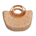 thumbnail image 1 of lionlar Made Straw Tote Bag, Large Capacity Round Round Handle, Casual Shape Bag, Rattan L, 1 of 9