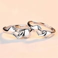 thumbnail image 3 of S925 Silver Rings Love Hand Holding Design Adjustable Opening Unisex Pair For Couples Engagement Jewelry Gifts, 3 of 5