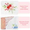 thumbnail image 4 of 6pcs Vintage Floral Embroidered Handkerchiefs, TSV 11''x11'' Soft Cotton Hankies for Women, 4 of 6