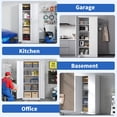 thumbnail image 6 of FFZ 71 inch Metal Garage Storage Cabinet White Steel Locking Doors 4 Adjustable Shelves Home Office Pantry, 6 of 12