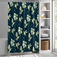 thumbnail image 6 of Blue Summer Botanical Long Shower Curtain Set, Waterproof Shower Curtains for Bathroom, Green Spring Floral Birds Farmhouse Washable Fabric Bath Curtain for Bathtub Decoration with Hooks 72x84 Inches, 6 of 9