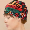 thumbnail image 2 of Jiibva Black History Month Beanie Hat Knitted Hats Chemo Hat Adult Headwear Skull Cap Nightcap, 2 of 7