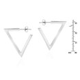 thumbnail image 3 of Modern Angles Triangular Sterling Silver Square Bar Post Stud Earrings, 3 of 4