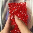 thumbnail image 5 of GKNET 50Pc 14MM Ruby Red Glass Crystal Prism Octagon Bead FengShui Faceted DIY Hanging, 5 of 9