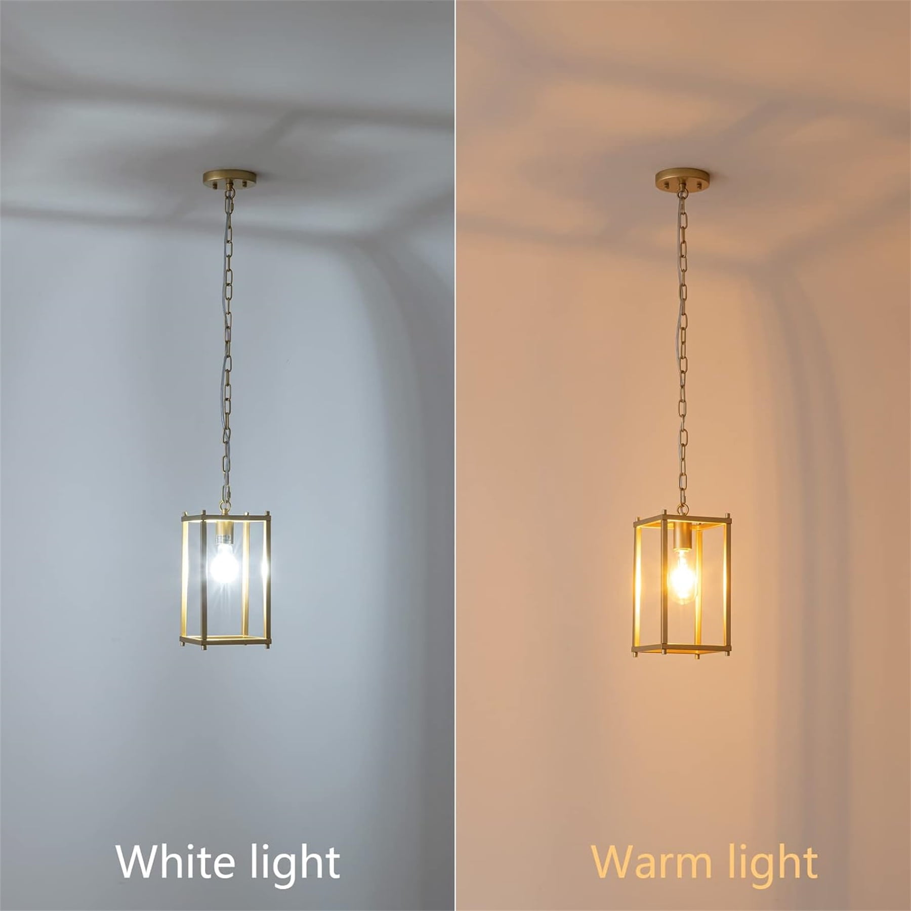 Metal square pendant light fixture Adjustable chain suspension  pendant lighting for Restaurant Entrance Hall Kitchen Island