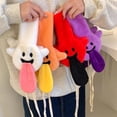 thumbnail image 6 of Halloween Gift Plush Rabbit Hair Warm Earmuffs Cartoon Cute Devil Earflap Kawaii Cold Protection Ear Warmer Women (White), 6 of 7