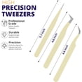 thumbnail image 2 of SIVOTE Pinces à Cils pour Extensions de Cils pour Volume, Isolation & Cils Classiques, Lot de 3, Vanille, 2 of 6