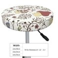 thumbnail image 4 of Bingfone14 Inch Padded Round Bar Stool Cover Cushion With Elastic Fabric Round Chair Seat - Colorful Mushrooms And Plants, 4 of 7