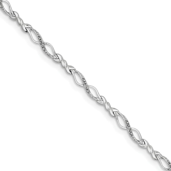 Sterling Silver Diamond Bracelet - .05 dwt