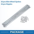 thumbnail image 4 of Ofertas Únicas Juego de 36 Radios de Bicicleta 14G Radios de Rueda de Bicicleta Acero Carbono Galvanizado Tono Plateado-283mm, 4 of 7