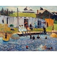 thumbnail image 2 of Renoir, Pierre-Auguste 32x26 White Modern Wood Framed Museum Art Print Titled - The Bathing Hour, Chester, Nova Scotia 1910, 2 of 4