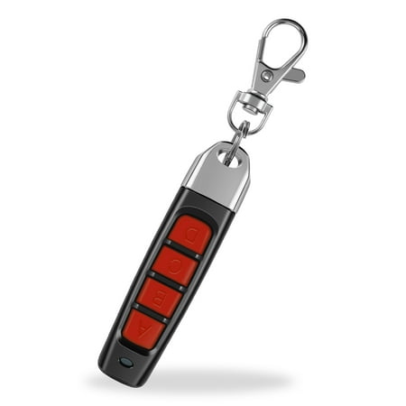 

4‑Key Copy Remote Controller Universal Garage Door Duplicator Remote Copy Fixed Code and Rolling Code Remote Control for Car Garage Door Motorcycle(Red)
