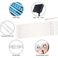 thumbnail image 5 of Solar Powered Christmas Meteor Shower Lights, 10 Tube 240 LED Icicle Fairy String Lights, Blue, 5 of 6