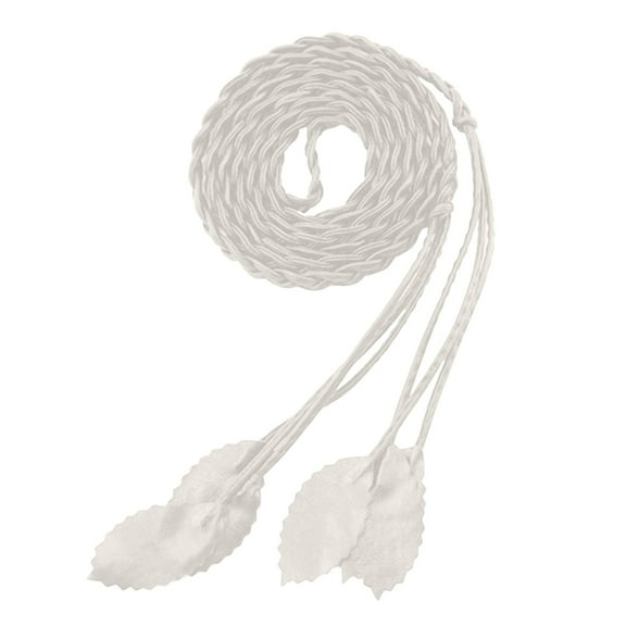 Prolriy Belts for Women, Women Versatile Decorative Thin Pu Belt Waist Chain Leaf Woven Thin Belt Knotted Skirt Waist Rope Belt Womens Belt White One Size