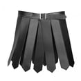 thumbnail image 1 of 2x Falda De Romano Fiesta Rave PU Cosplay Disfraz De Guerrero Romano Ajustable Negro, 1 of 8