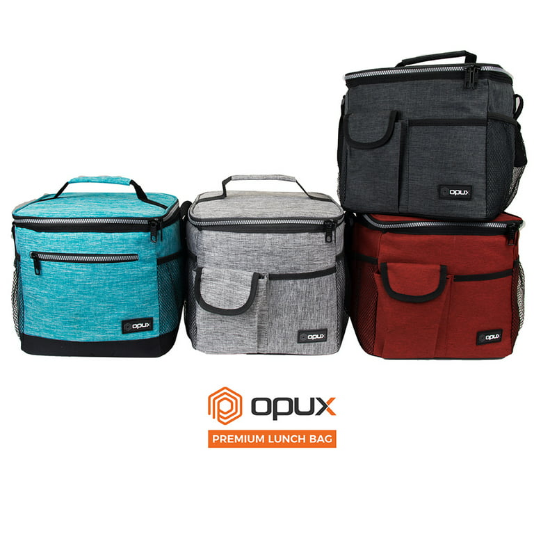 Opux Insulated Lunch Bag for Men Women, Soft Lunch Box for Office Work School Picnic, Leakproof Lunch Cooler Bag with Shoulder Strap for Kid Adult
