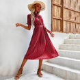 thumbnail image 4 of Sngxgn Women's Sweettheart Neckline Long Sleeve Dress Side Slit Stretch Flare Mini Dress(,S), 4 of 6
