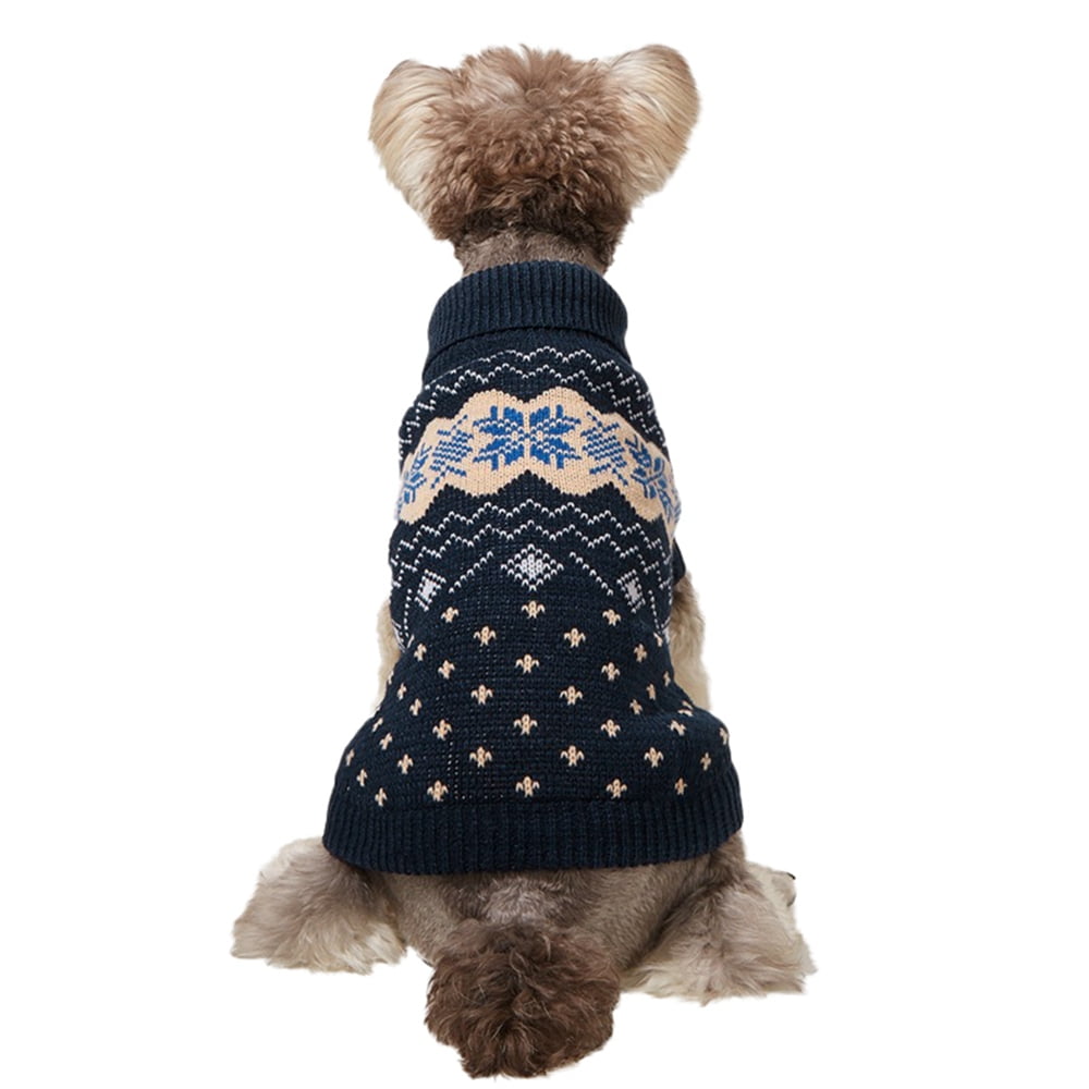 Xmarks Dog Sweater Vest Turtleneck Dogs Knitted Sweatshirt，Cold Weather