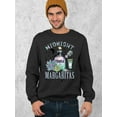 thumbnail image 3 of Midnight Margarita Cocktail Halloween Night Fun Drinks Crewneck Sweatshirt, M, Black, 3 of 6
