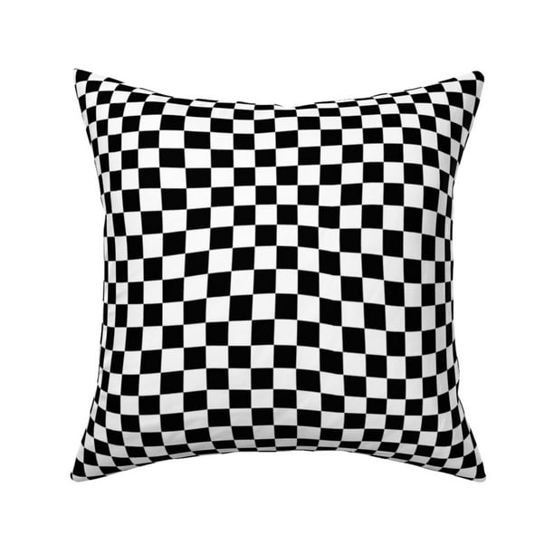 Wavy Racing Flag Checkered Throw Pillow Cover W Optional Insert By Roostery Walmart Com Walmart Com