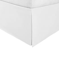 550-TC Egyptian Cotton Dust Ruffle/Bed Skirt King Size 1-Pieces Split Corner Tailored Bed Skirt 15" Inch Drop Length White Solid