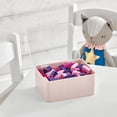 thumbnail image 3 of mDesign Plastic Playroom/Gaming Storage Organizer Box, Lid, 4 Pack, Pink/Clear, 3 of 9