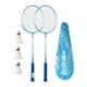 thumbnail image 3 of Juego de raquetas de bádminton de 2 uds, raquetas de bádminton para niños y adultos, raquetas dobles, juego de repuesto de bádminton para deportes al azul, 3 of 9