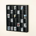 thumbnail image 3 of Jumbl Wood Shot Glass Wall Curio Display case - Black, 3 of 4