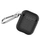 thumbnail image 3 of Seitruly Estuche para auriculares Fibra de carbono Auriculares Bluetooth Funda protectora de silicona Reemplazo para 1 2 Cables de audio/vídeo Negro, 3 of 8