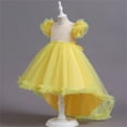 thumbnail image 6 of Gubotare Girls Dresses Tutu Girls Tutu Dress Ruffle Short Sleeve Fluffy Summer Party Tulle Dress for Kids (Yellow,Size 4-5 Years), 6 of 6