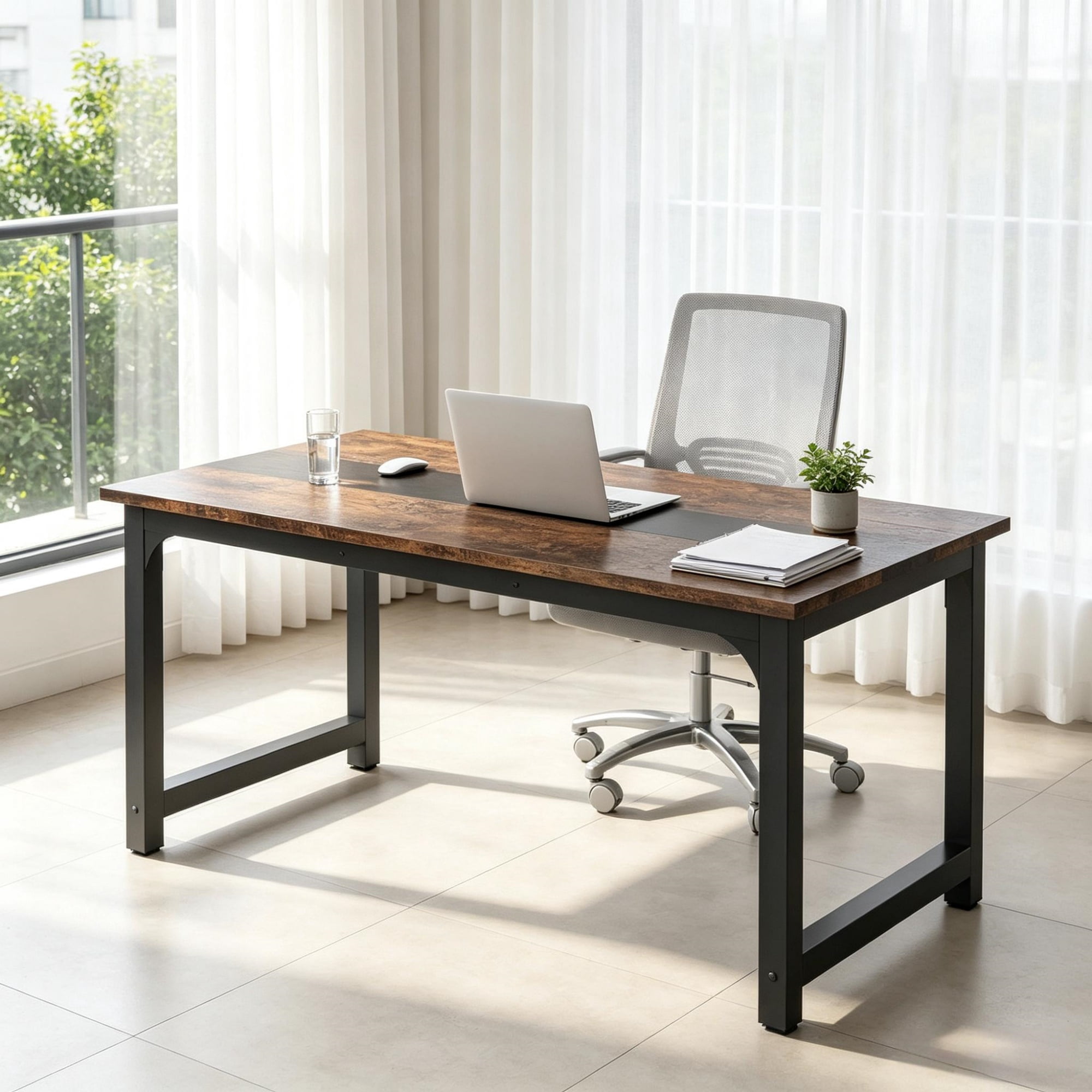 Minimalist Rectangular Conference Table, Meeting & Workstation Desk