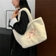 thumbnail image 3 of Bolso Mano Con Lazo Esponjoso Piel Hombro Portátil Gran Capacidad Lana Cordero Ins (beige), 3 of 9