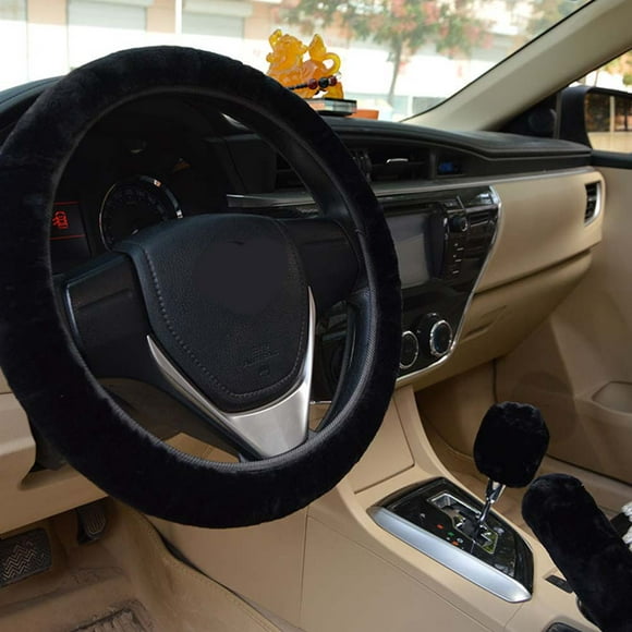 Warm Fur Automotive Steering Wheel Cover Universal Steering-wheel Plush Car Steering Wheel Covers