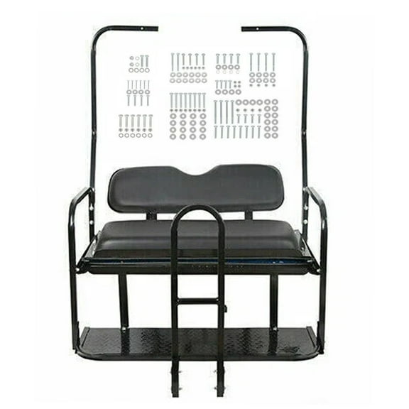 Rear Flip Seat Back Seat Kit For 1982-2000.5 Club Car DS Golf Cart W/Grab Bar