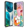 thumbnail image 3 of MUNDAZE Motorola Moto G Power Shockproof Clear Hybrid Protective Phone Case Hawaiian Vibes Hibiscus Flowers Monstera Summer Cover, 3 of 5