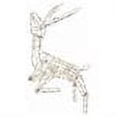 thumbnail image 2 of Brite Star 48” Pre-Lit LED White Freestanding Posable Winter Deer Christmas Yard Art Decoration, 2 of 2