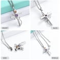 thumbnail image 4 of Personalized Ash Necklaces Cross with Birthstone Rose Cremation Jewelry for Ashes Holder Necklace Urn Pendants with Chain, 4 of 6