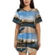 thumbnail image 1 of Balery Lighthouse Conjunto de Pijama para Mujer con Estampado, Dos Piezas de Manga Corta y Shorts, Ropa de Dormir Suave con Cuello Redondo y Bolsillos-Medium, 1 of 6
