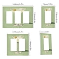 thumbnail image 2 of Yayeee Rocker Switch Wall Plate 1-Gang 4.6"x2.9" Home Decorative Outlet Cover, Light Green Martini, 2 of 6