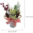 thumbnail image 2 of Mini árbol de Navidad pequeño árbol de pino Mini árboles de pino de Christma árboles de nieve helada de sisal artificial para la decoración del hogar de la fiesta de vacaciones de Navidad,11 Feliz Sencillez, 2 of 5