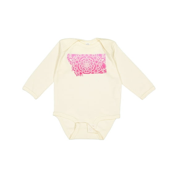 Inktastic Montana Silhouette Mandala Boys or Girls Long Sleeve Baby Bodysuit